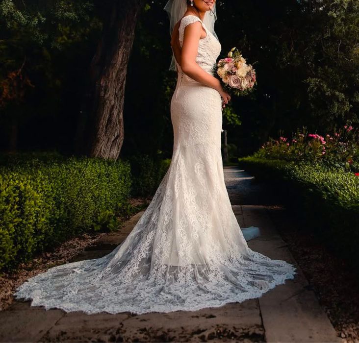 Rochie mireasa - S + voal lung GRATIS