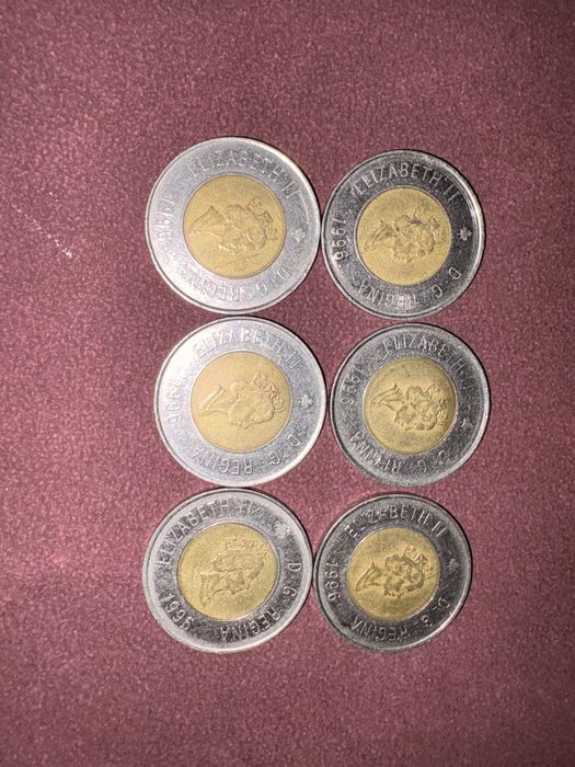 doi dolari canadieni din anul 1996