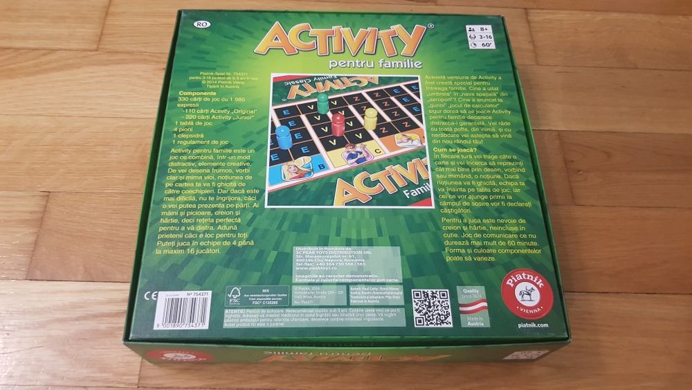 Activity Familie, piesele SIGILATE