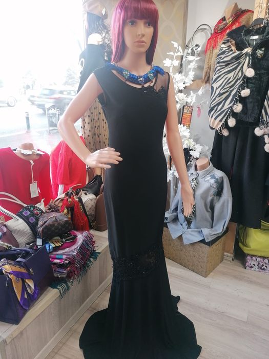 Rochie lunga neagra eleganta