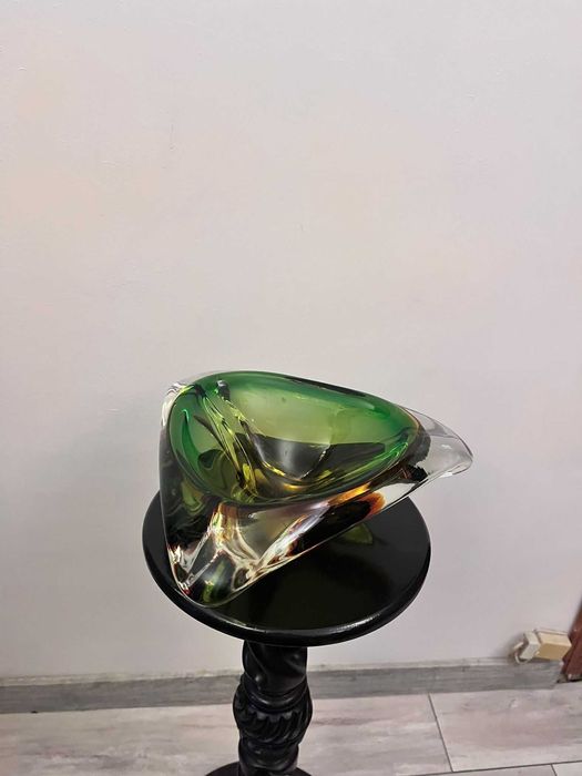 Fructiera cristal Bohemia lucrare Josef Hospodka bibelou bibelouri