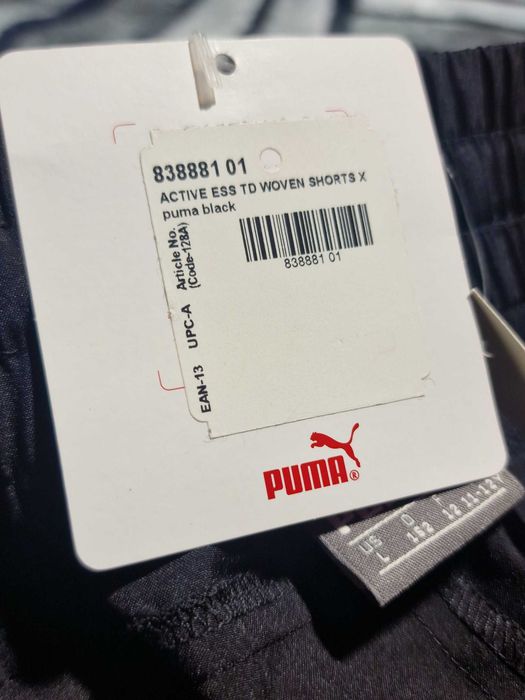 Pantaloni scurți de alergare Puma, negri, pentru copii, 11–12 ani