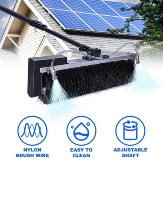 Perie rotativa spalat panouri solare fotovoltaice electrica prelungito