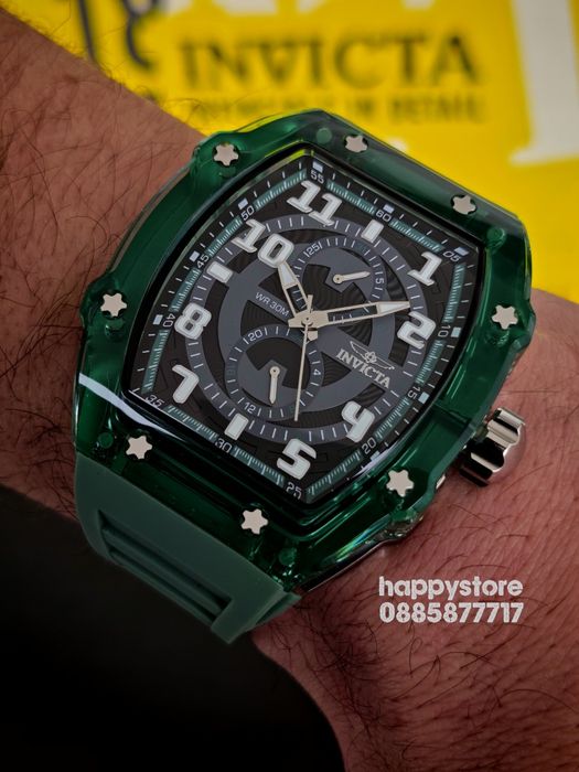 INVICTA Cyclone green 49 mm, Инвикта нов ръчен часовник