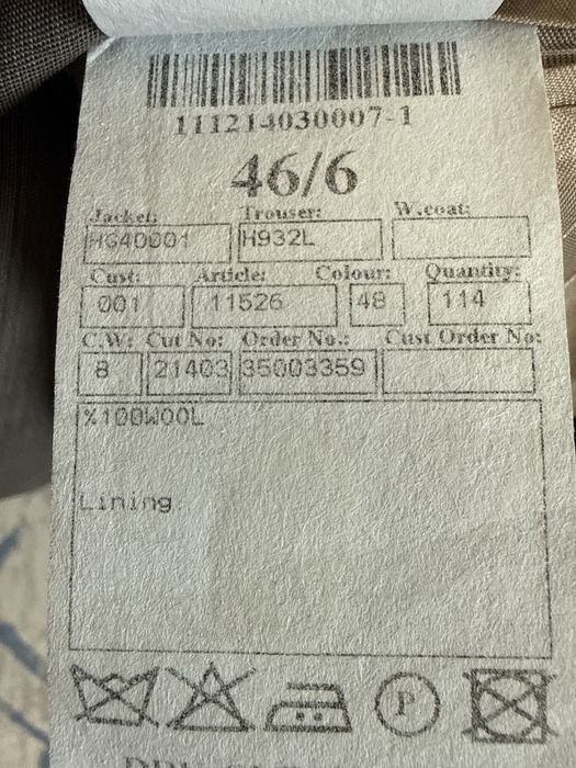 Мужской костюм, размер 46