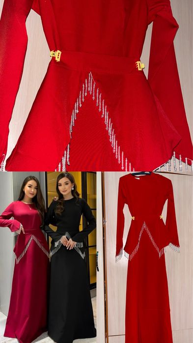 платье красный, размер S /42