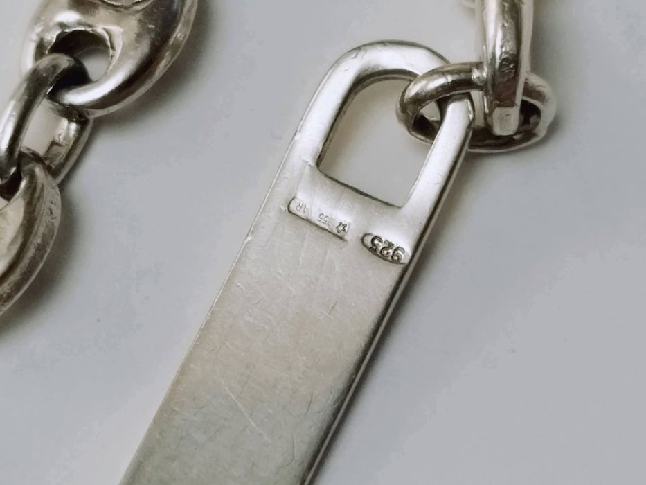 Veche bratara masiva din argint de 925, copii