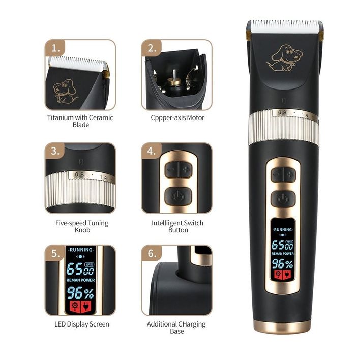 Професионална машинка за подстригване на домашни любимци - BaoRun P9