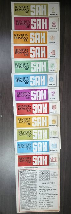 Colecție Revista Română de Șah anii '80 – set aproape complet, vintage