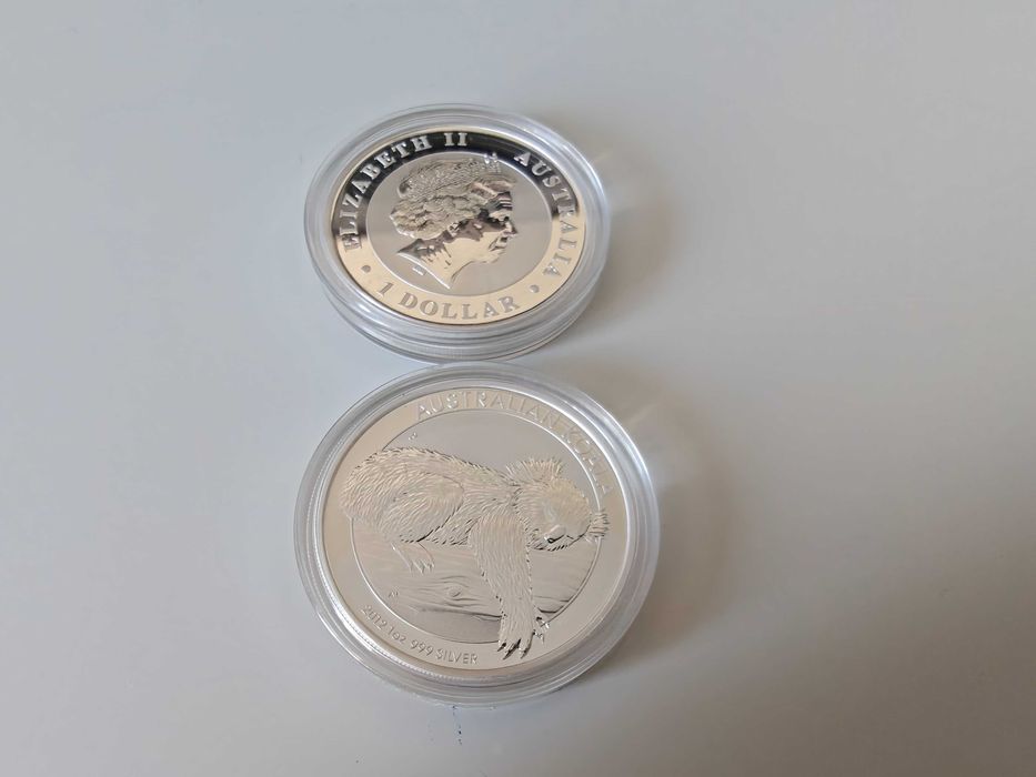 Сребърна монета, 1 oz Австралийска коала 2012,2013, 99.99% сребро