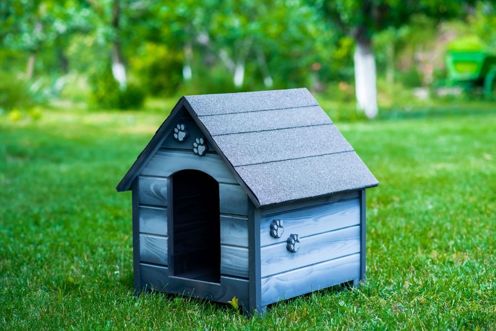 Къща за куче - Сива,размер М - Къщи за кучета ,Колиби за кученца