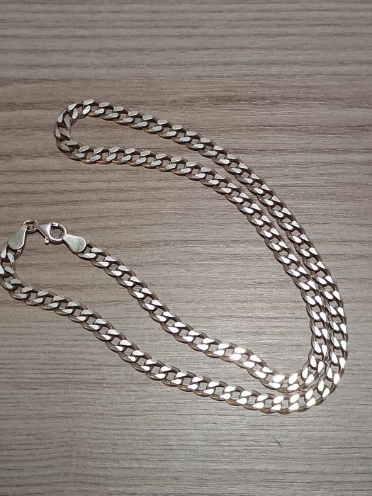 Масивен сребърен ланец и гривна проба 925