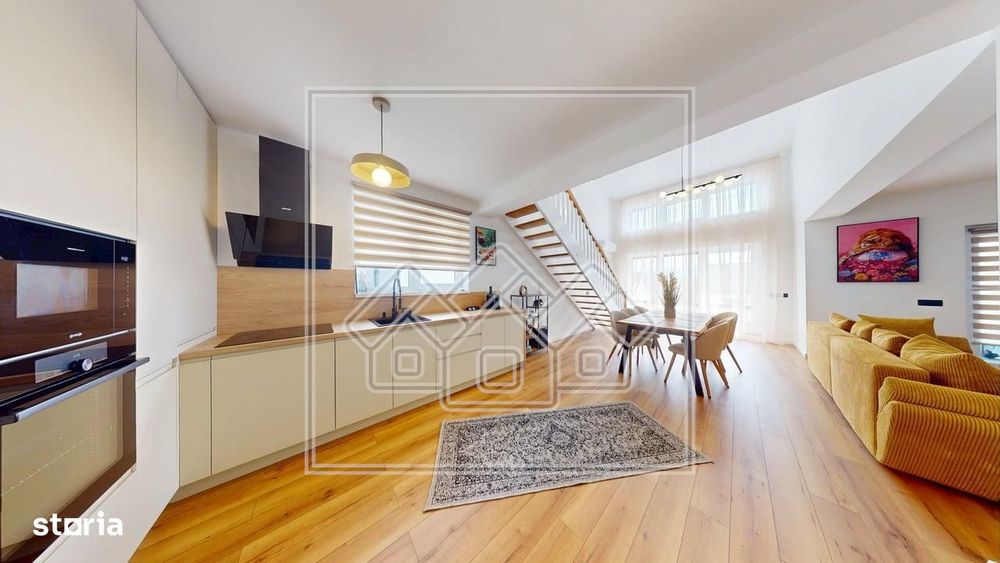 Penthouse cu design deosebit, mobilat modern, terasa