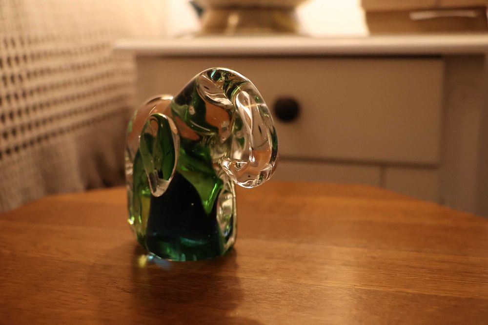 Decorațiune sticla stil Murano elefant