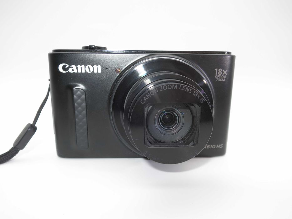 Canon PowerShot SX610 черен ултра компактен цифров фотоапарат, дигитална камера, 18х оптичен зум, Wi-Fi, NFC, Full-HD видео, като НОВ - работи отлично