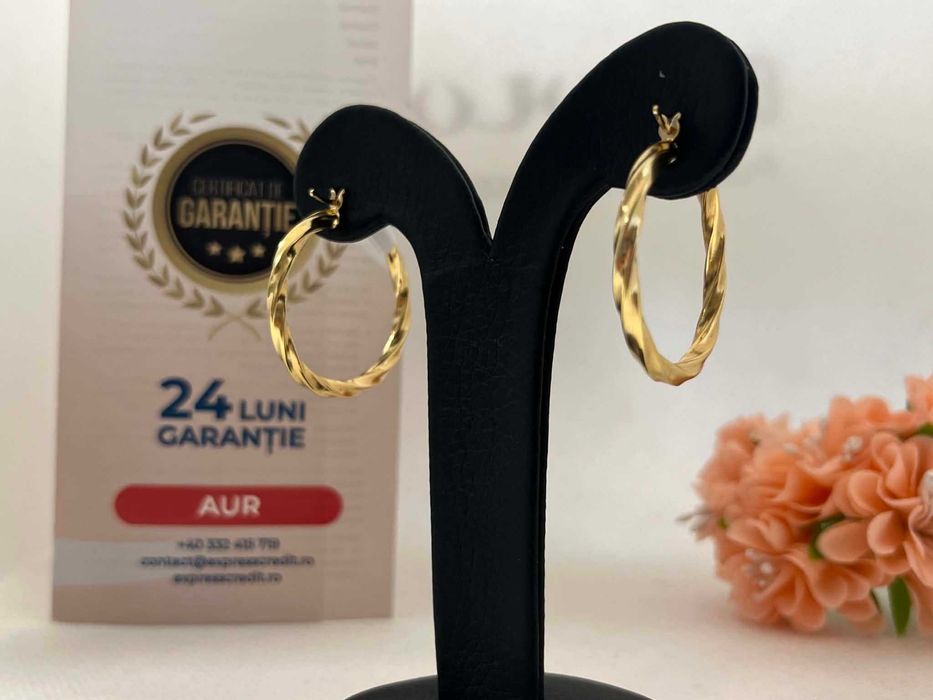 Cercei Aur 14k 3.10g (AG16 Moldova b32635)-Garantie 2 ani!