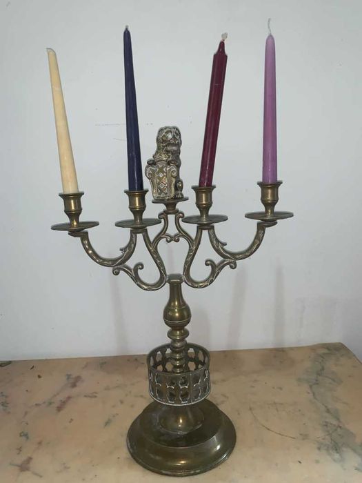 Sfejnic cu patru lumanari din bronz