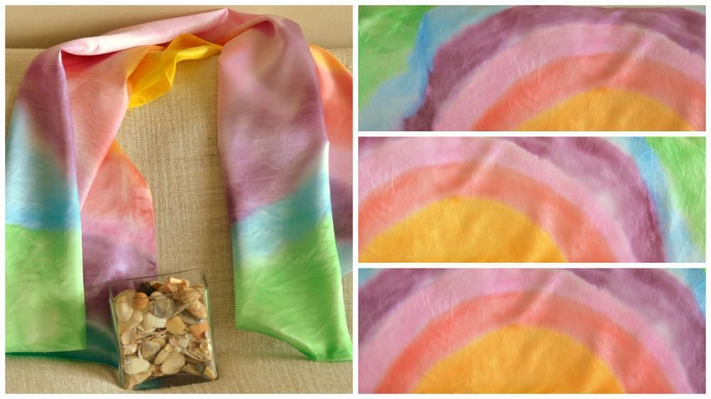 Ръчно рисувани копринени шалове уникат