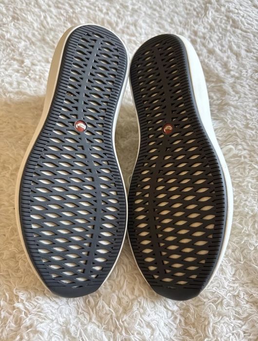 Clarks кецове сникърси маратонки бели бял 36 ествествена кожа