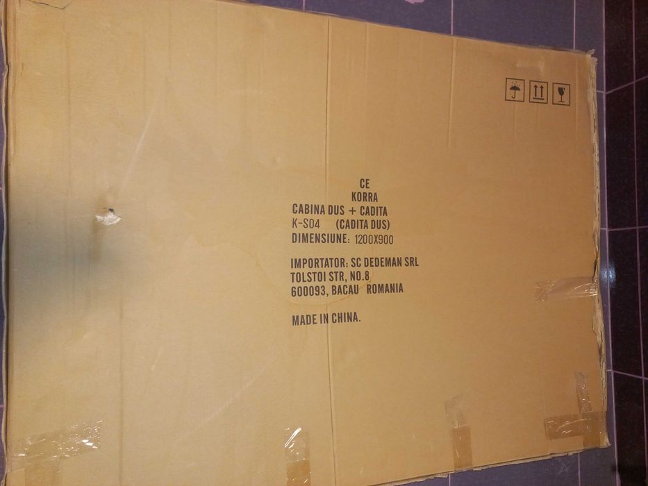 Cabina de dus din sticla si cadita Korra, noua, in ambalajul original