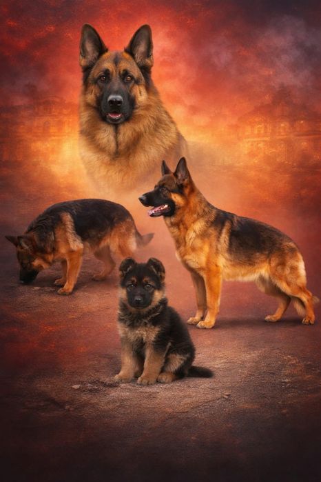 Щенки немецкой овчарки(чистокровные, суки)