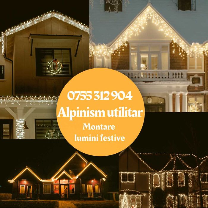 Montare lumini festive - Montare lumini de Crăciun