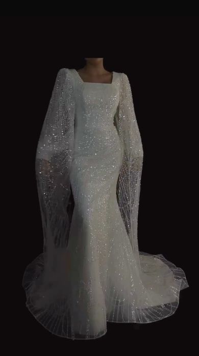 Свадебное платье рыбка, русалка, А силуэт