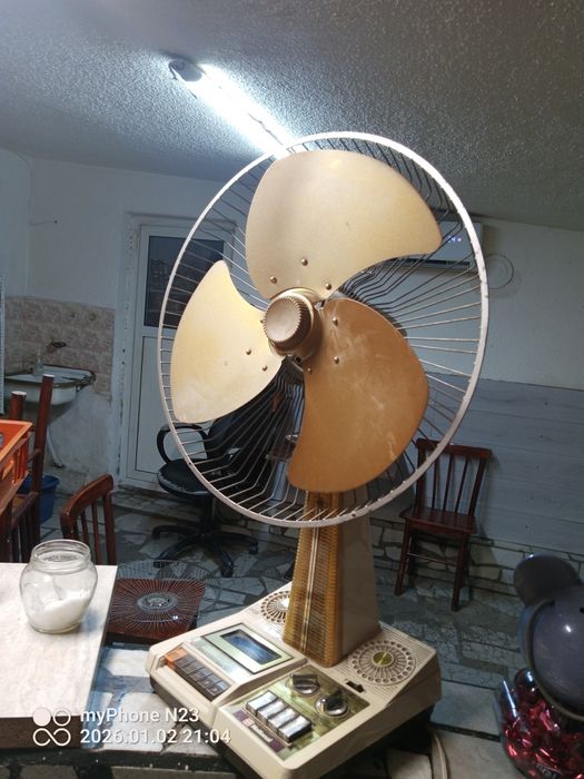 Ретро вентилатор National F-401C с КАСЕТОФОН – Колекционерски!