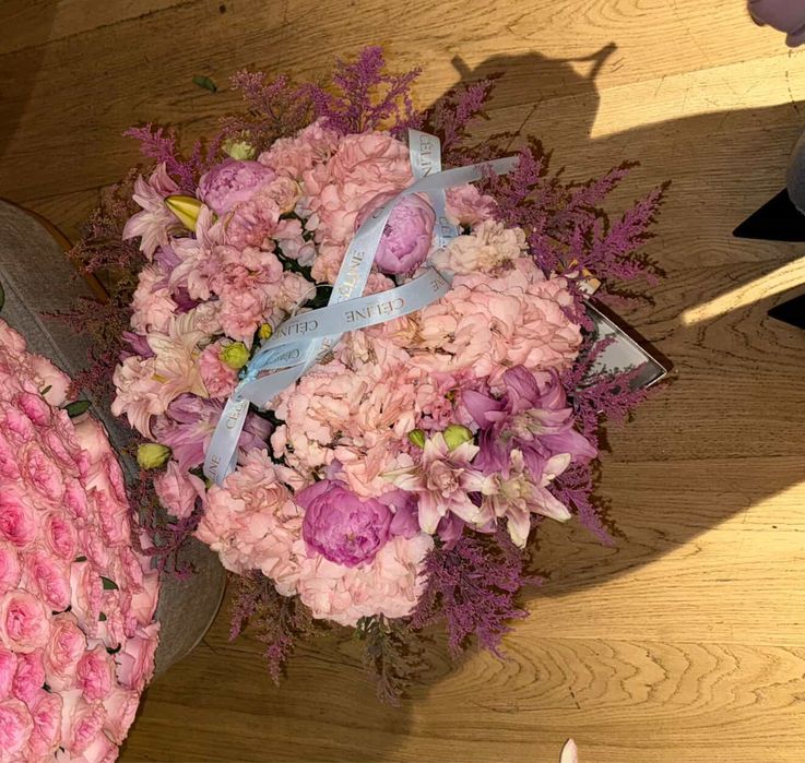 Букет пионы с гортензии