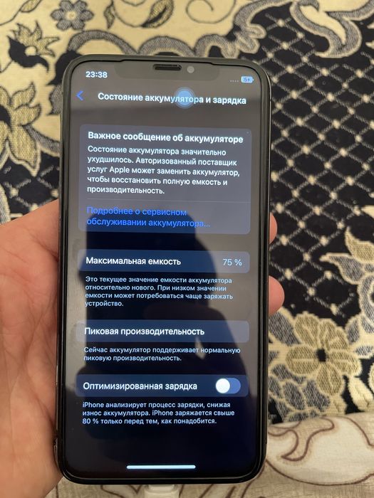 iPhone X состаяня норм