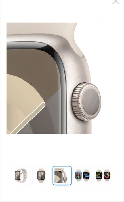 Apple Watch 9, Carcasa Starlight Aluminium 45mm, SIGILAT, OCAZIE
