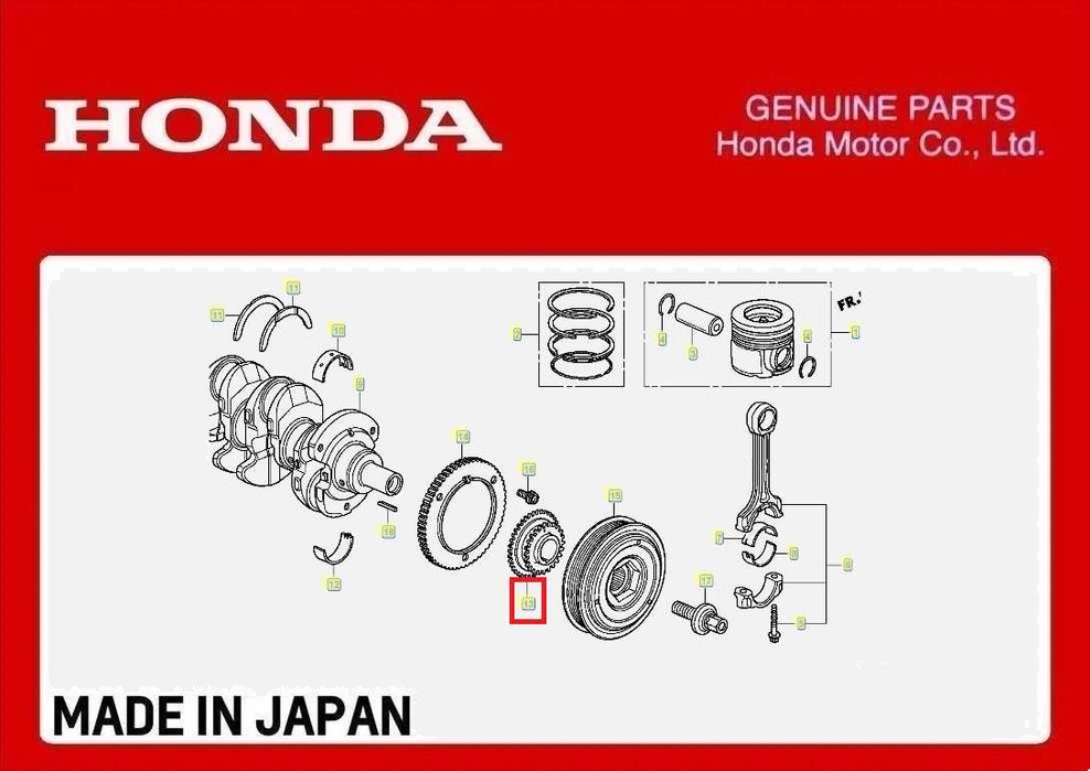 Оригинална Ангренажна Верига Комплект за Honda N22B - НАЛИЧНА