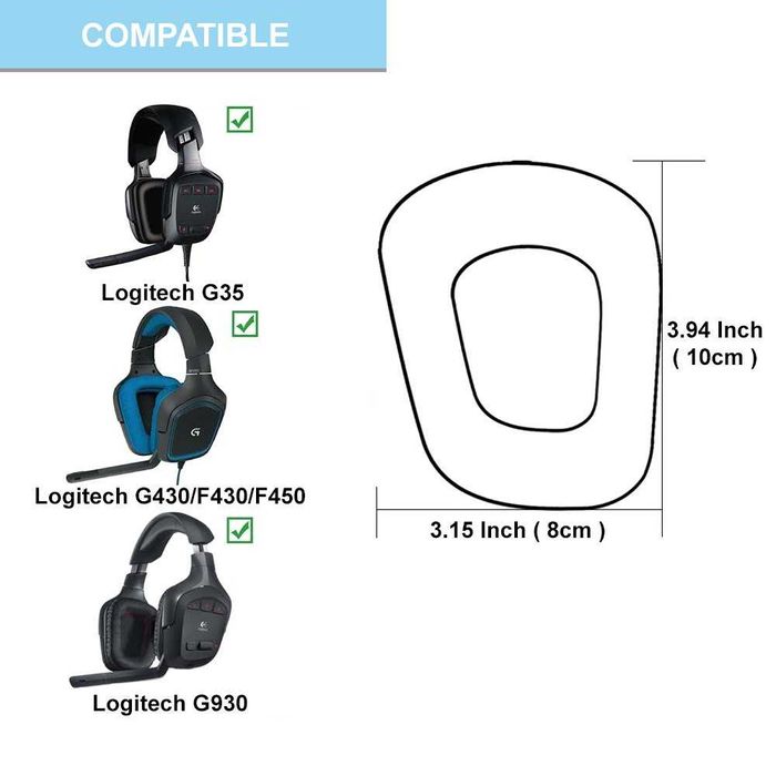 Set 2 bureti pentru casti Logitech G930 F450 G430 G431 G331 G35 G230