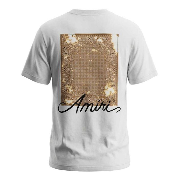 Мъжка Оригинална Тениска - AMIRI - Бял Цвят