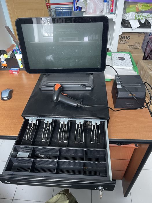 Моноблок, принтер чеков, денежный ящик, сканер