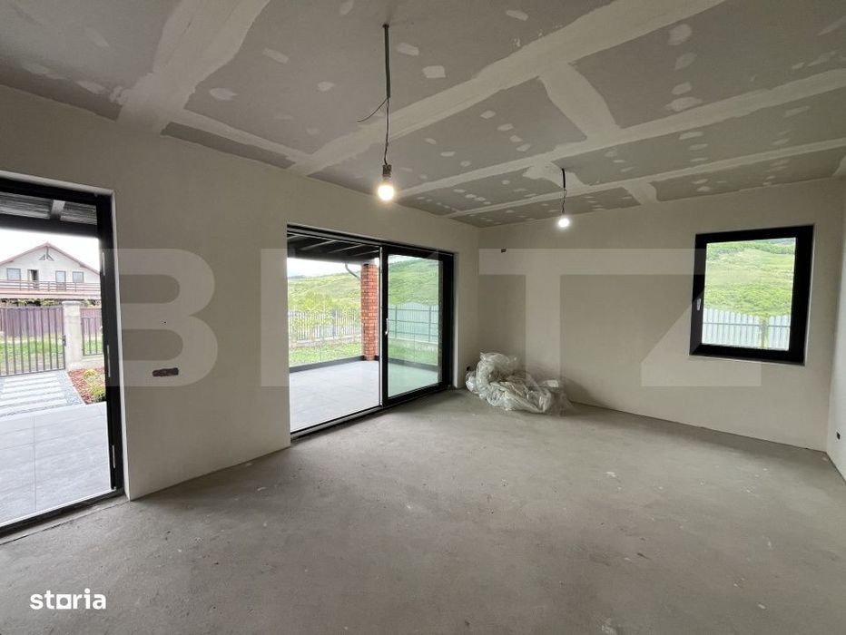 Casa pe un nivel, 115 mp utili, 505 mp teren, Popesti