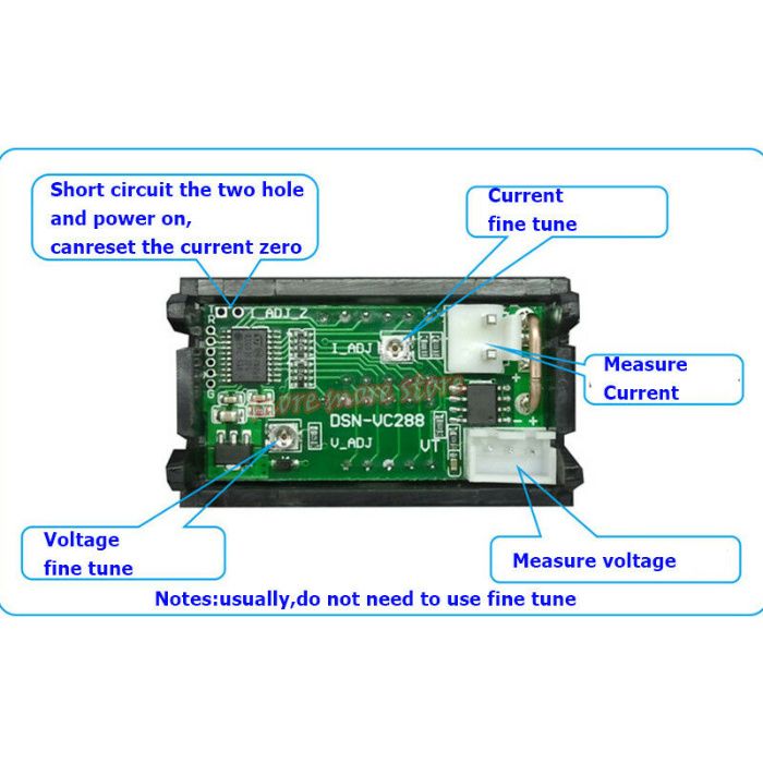 Voltmetru Ampermetru DC Voltampermetru de panou 0-100V 10A 50A 100A