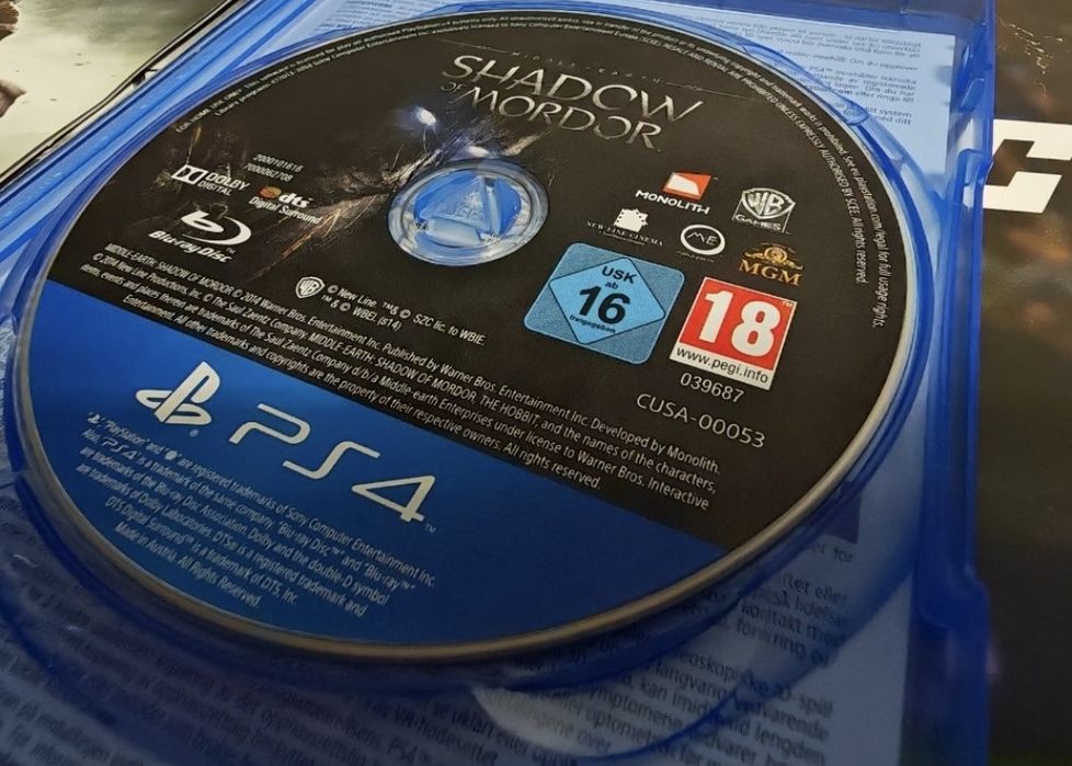 PS4 Middle-earth: Shadow of Mordor Play Station PS 4 5 игра