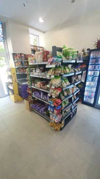 ПРОМО! Крайстенен стелаж за магазин бял или тъмно сив мат!