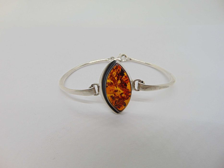 Bratara din argint si chihlimbar