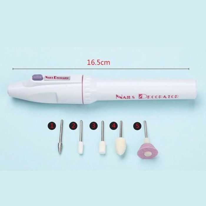 Безжична машинка за маникюр и педикюр с 5приставки+калъфче и ръководст