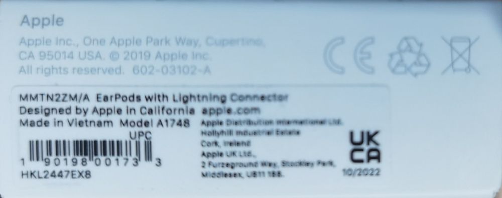 Casti iPhone, Originale Apple (cu mufa Jack)