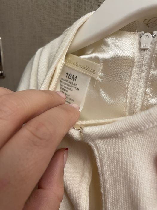 Рокля официална с рози 80-86 см 12-18м