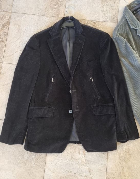 Haina Sacou barbati raiat gri și negru mărimea L