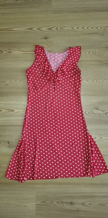 Rochie rosie cu buline