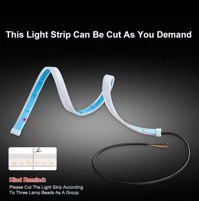 2 броя LED дневни ВОДОУСТОЙЧИВИ светлини за кола АВТОМОБИЛ с функция б