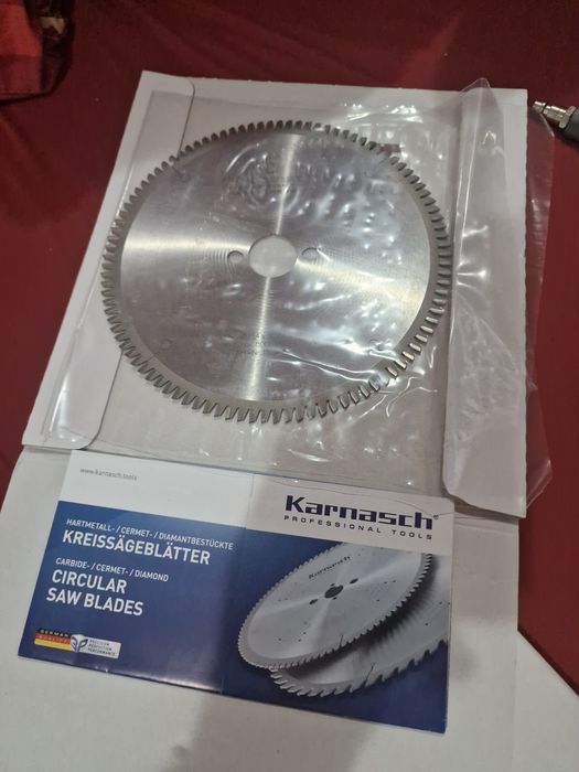 Pânză circular industrială Karnasch 216mm (Aluminiu/MDF) + Pânză Bosch Wood, NOI