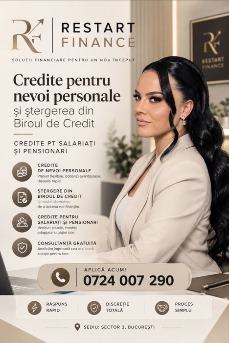 CREDITE DE NEVOI PERSONALE / Refinantari / Stergere BC