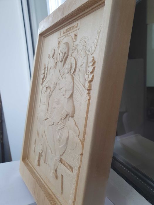 Maica Domnului Pantanassa -Lucrez vand icoane sculptate lemn tei Cruci