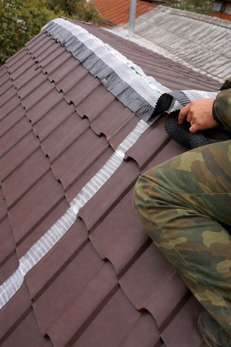 Замена конька и корнизов